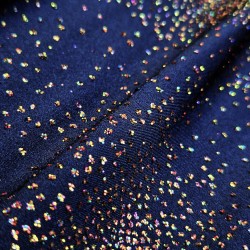 Lycra lantejoulas multicolores marinho