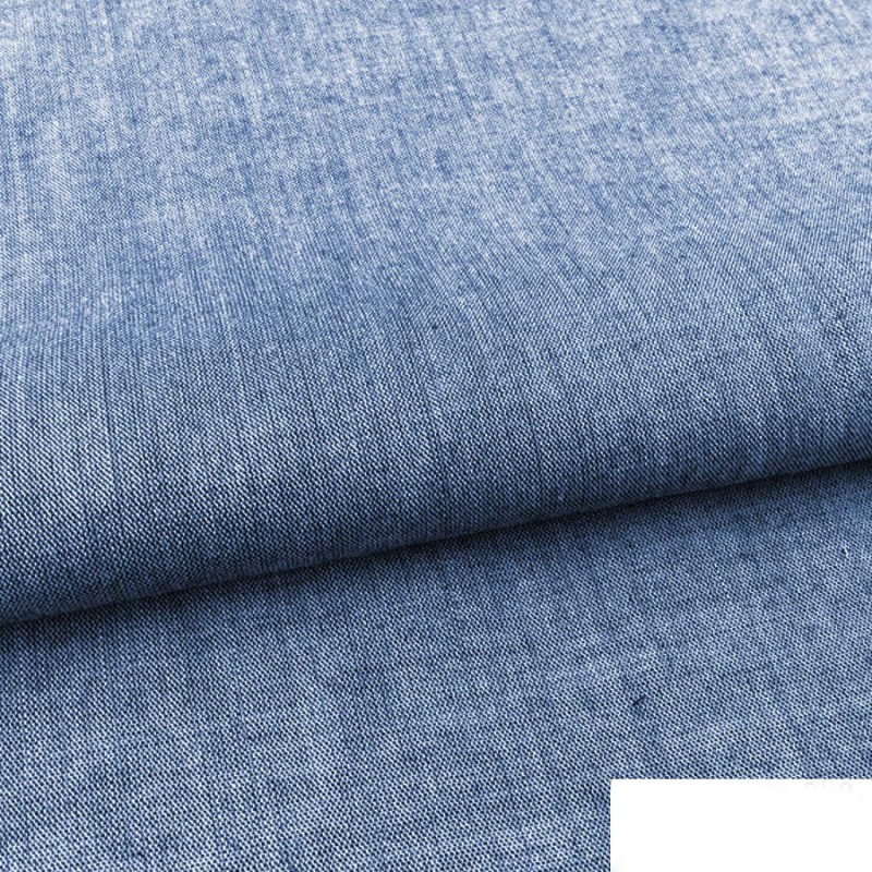 Tecido Chambray azul