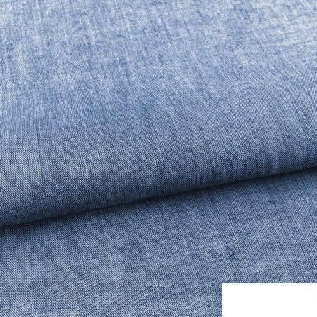 Tecido Chambray azul