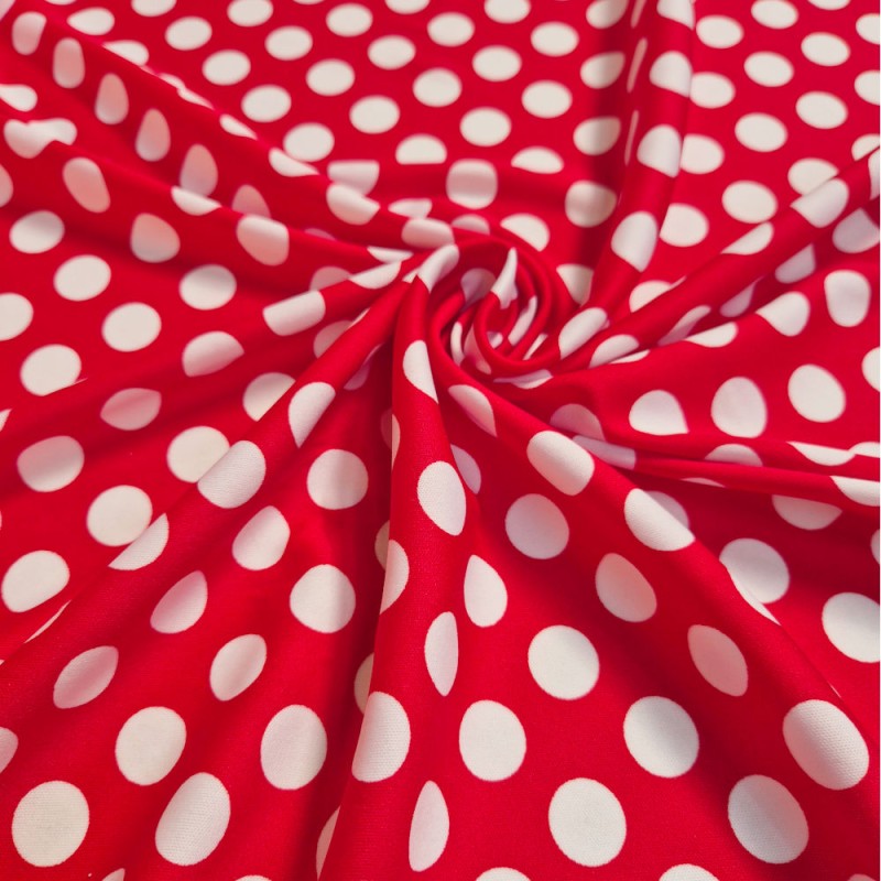 ▶PONTO DE SEDA COM BOLINHAS | Tecidos flamencos baratos | Loja online de tecidos  I ♥ TECIDOS