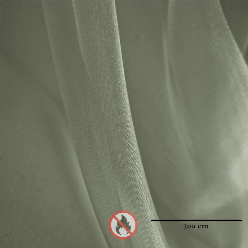 Organza ignífuga de largura dupla prata