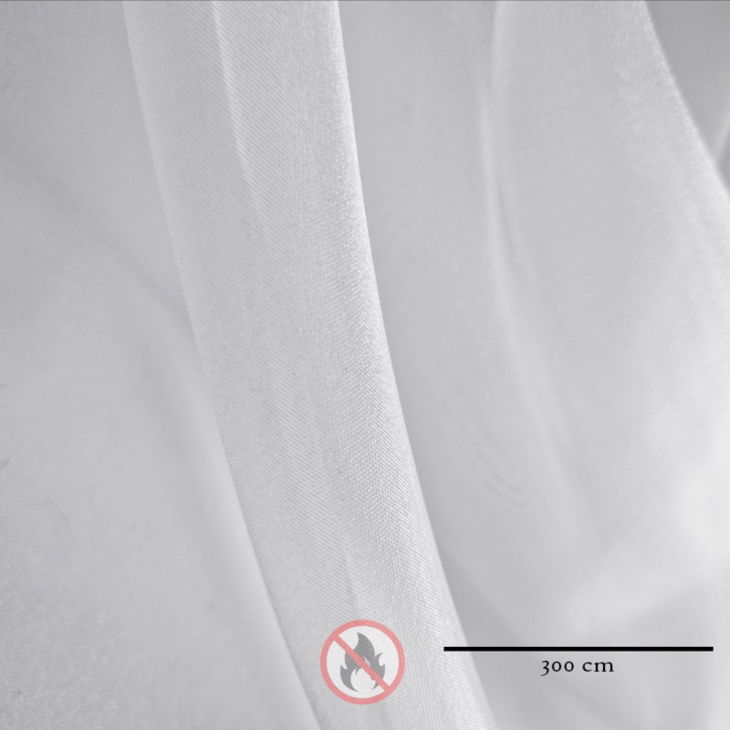 Organza ignífuga de largura dupla branco