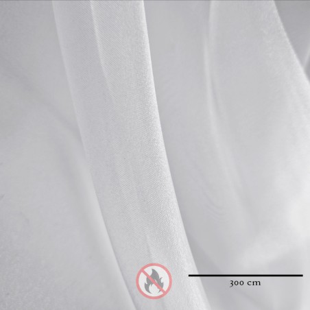 Organza ignífuga de largura dupla branco