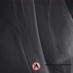 Organza ignífuga de largura dupla preto