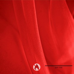 Organza ignífuga de largura dupla vermelho