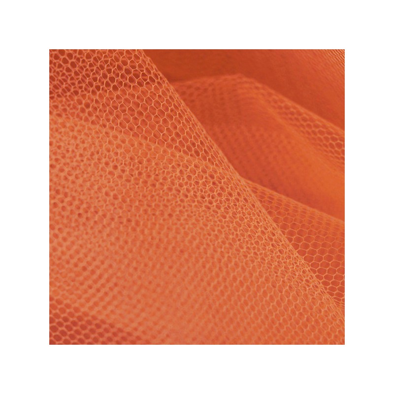 Tulle couleur orange au rouleau