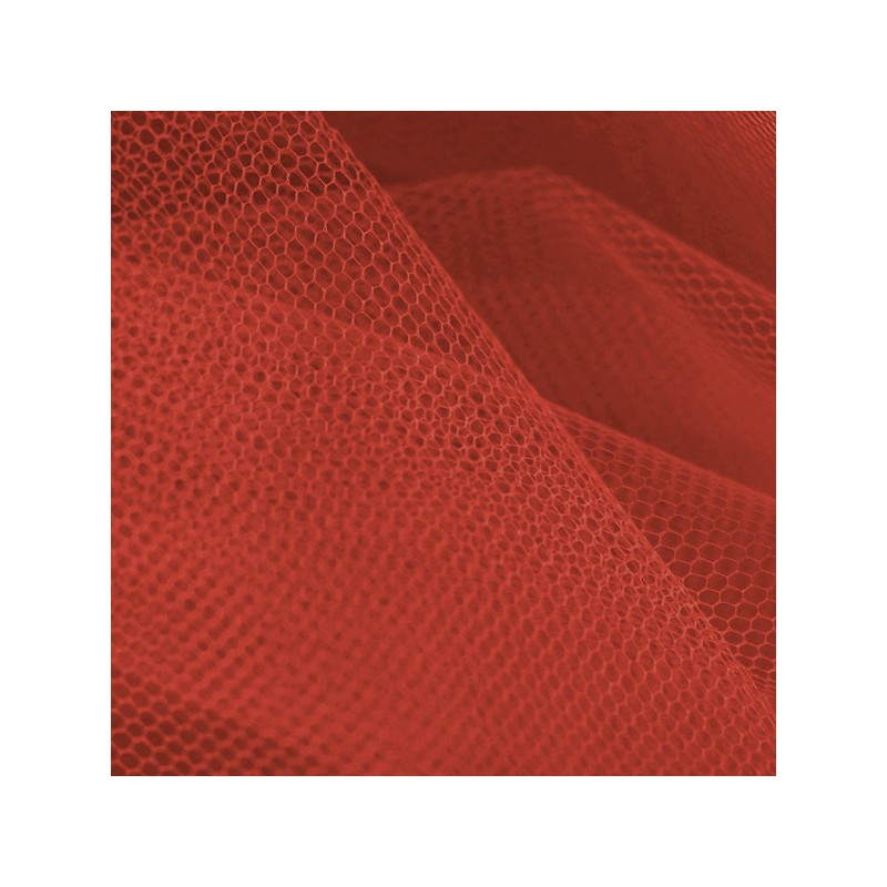 Tulle coloris rouge au rouleau