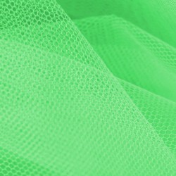 Tulle vert fluorescent au rouleau