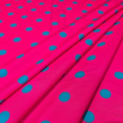 ►Tecido com bolinhas coloridas ao metro | Comprar tecido estampado flamenco