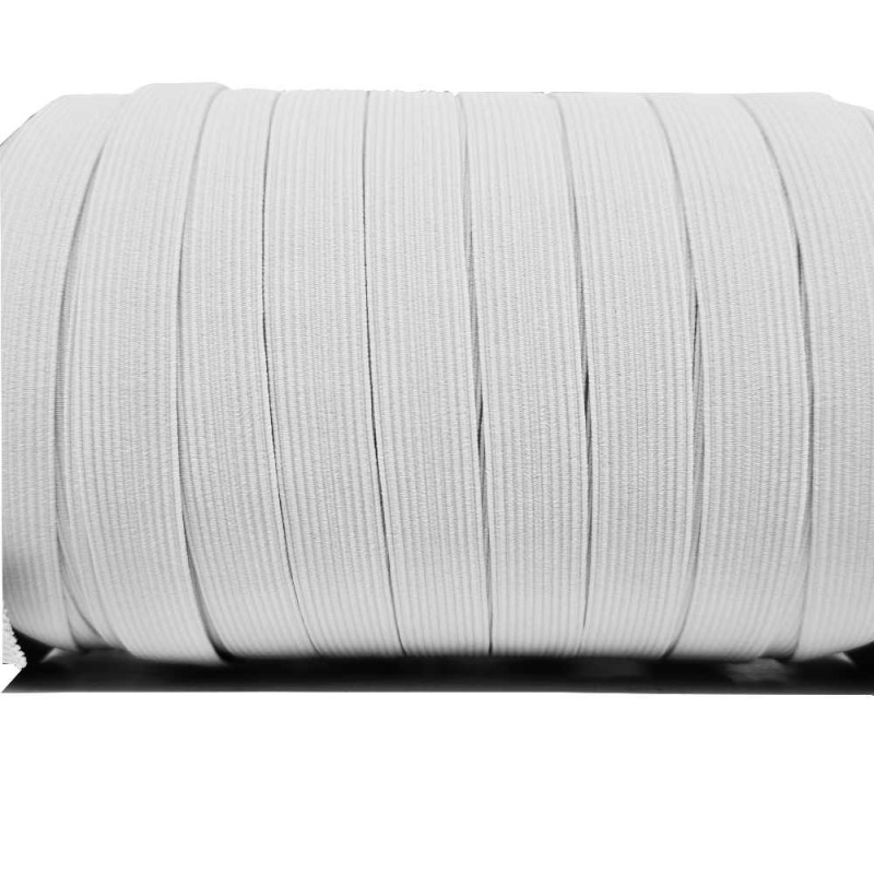 Borracha elastica trançada 16mm branco