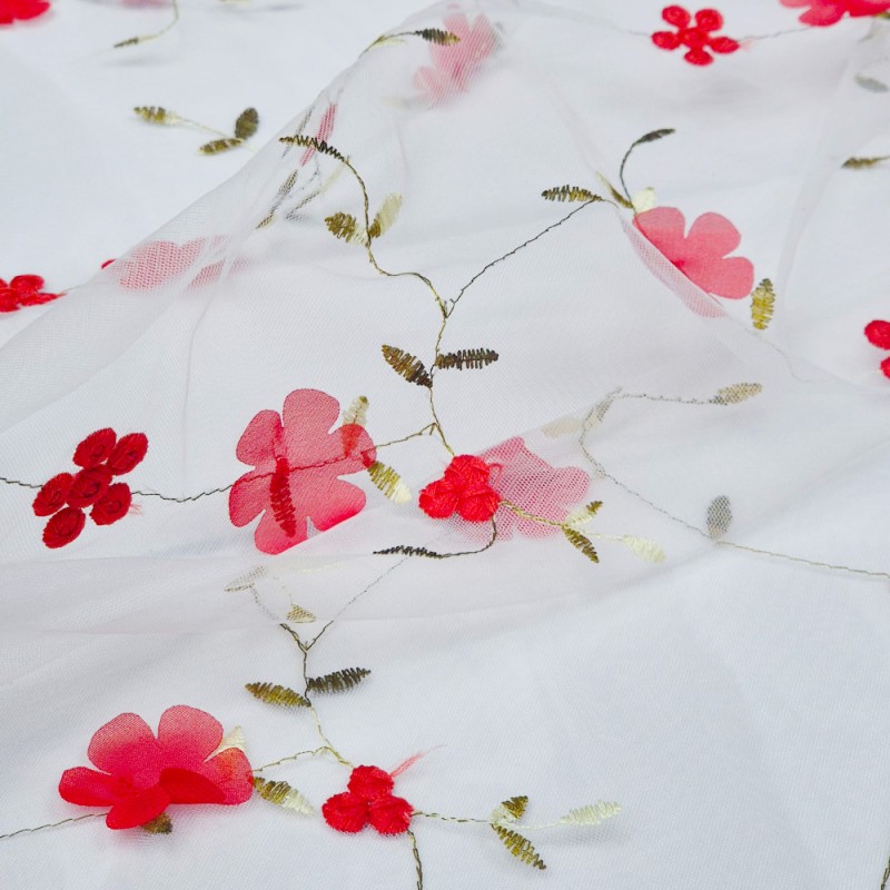 Tule Bordado Floral