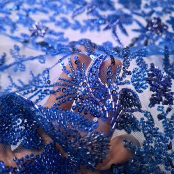 【  Tule bordado floral por metro | princesas, comunhões, eventos 】