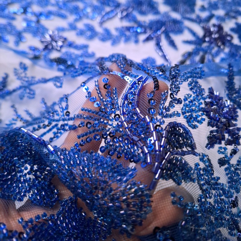 【  Tule bordado floral por metro | princesas, comunhões, eventos 】