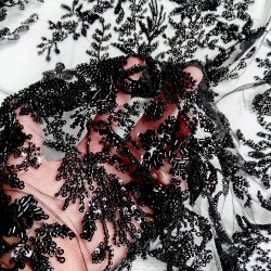 【  Tule bordado floral por metro | princesas, comunhões, eventos 】
