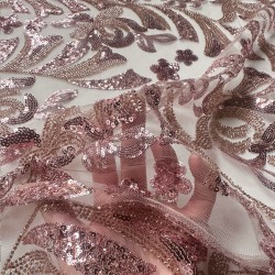 【  Tule bordado floral por metro | princesas, comunhões, eventos 】
