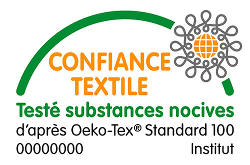 Photo du certificat oekotex du tissu lycra mat