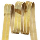 Fita elástica viés FOE (Fold Over Elastic) LUREX 20mm ouro