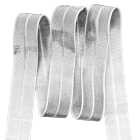 Fita elástica viés FOE (Fold Over Elastic) LUREX 20mm prata