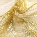 Rede cota de malha ligeira lurex ouro
