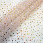 Tule estrelas holograma rosa/ouro