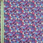 Algodón estampado floral lila