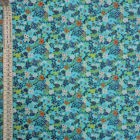 Algodón estampado floral petrole