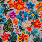 Flores bordadas