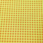 Algodón estampado Vichy Naranja / Verde Fluor